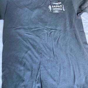 Gray Saipan Fishermen's Association T-Shirt swordfish 34” ladies tee  100%